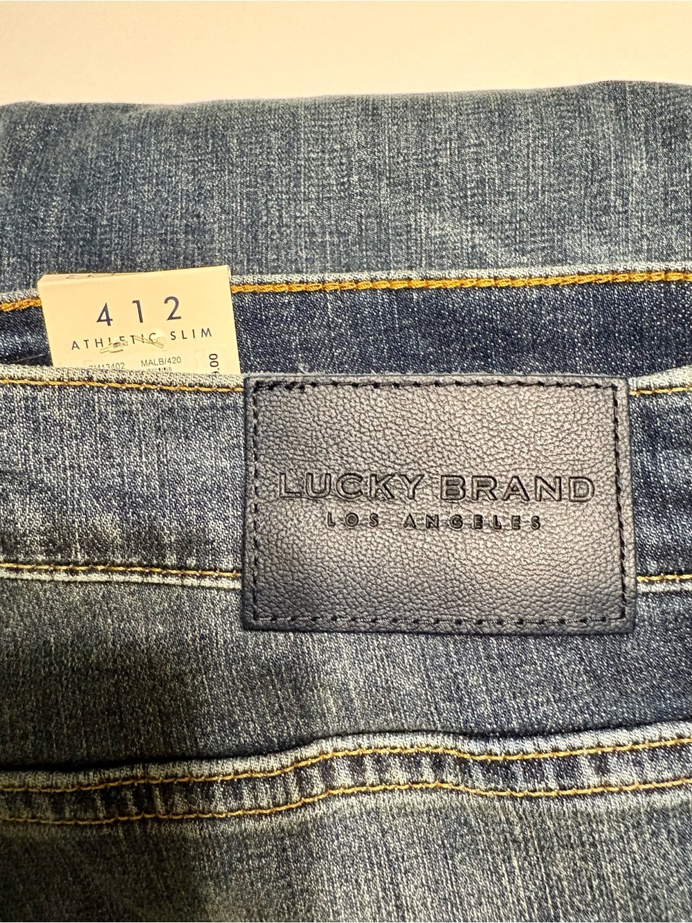 Lucky Brand Men’s 412 Athletic Slim Jeans - Dark Blue Denim 36 x 32